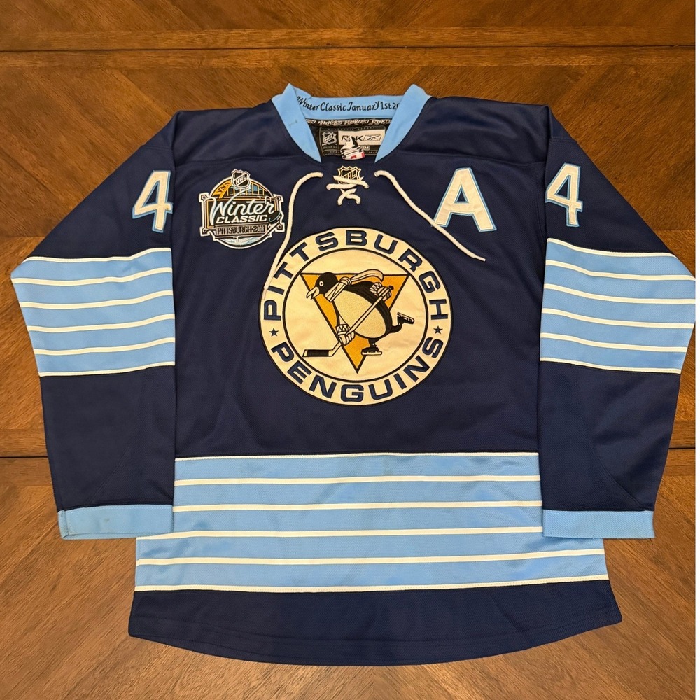 Reebok CCM Brooks Orpik Pittsburgh Penguins 2011 Winter Classic Jersey Size 48
